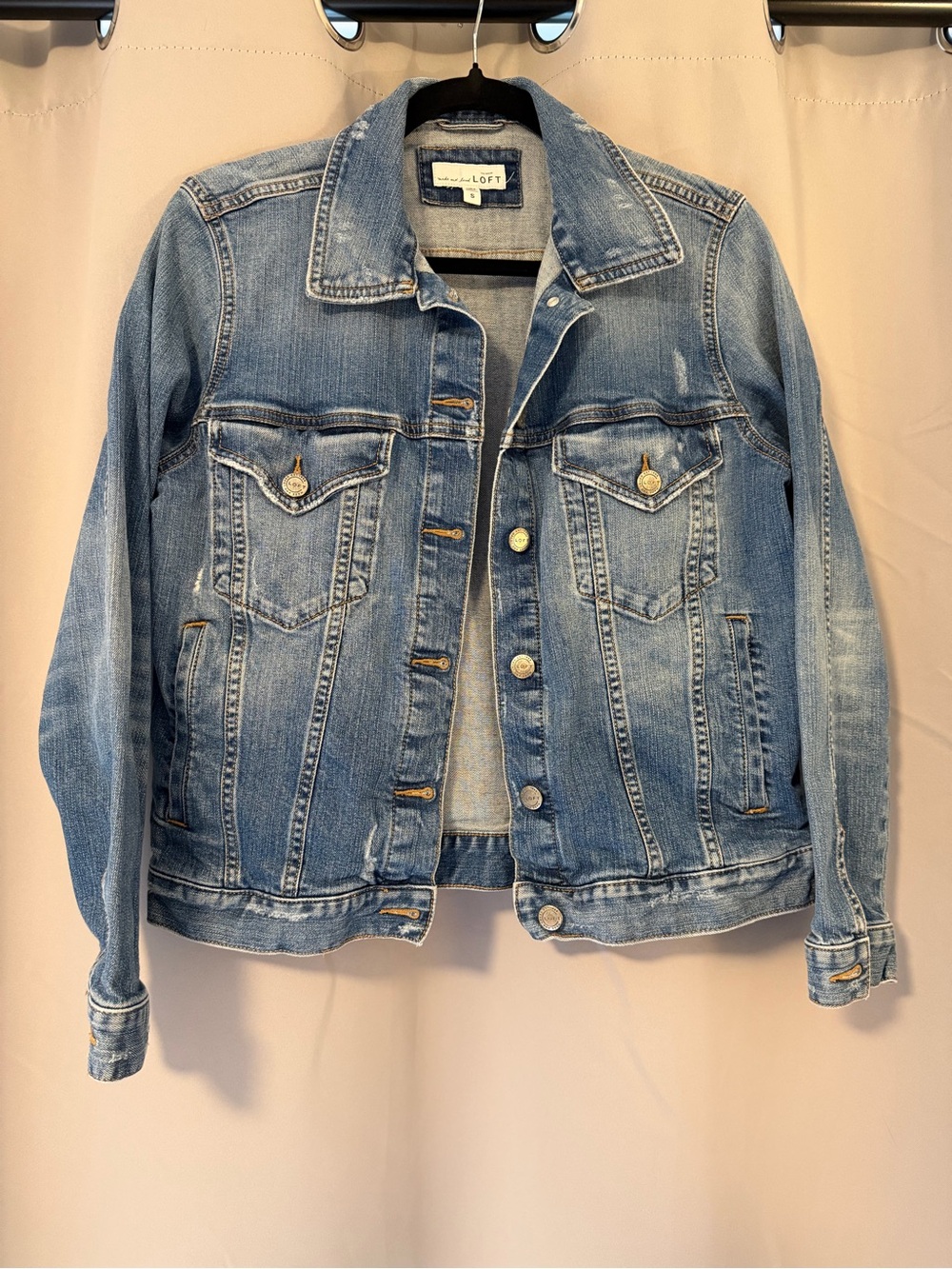 LOFT Light Wash Blue Denim Jacket